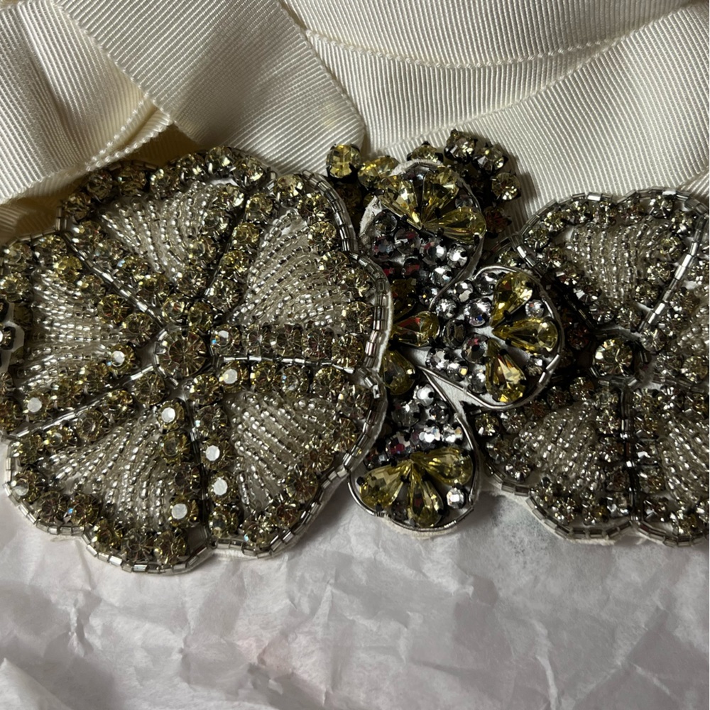 WHITE BY VERA WANG CRYSTAL SASH